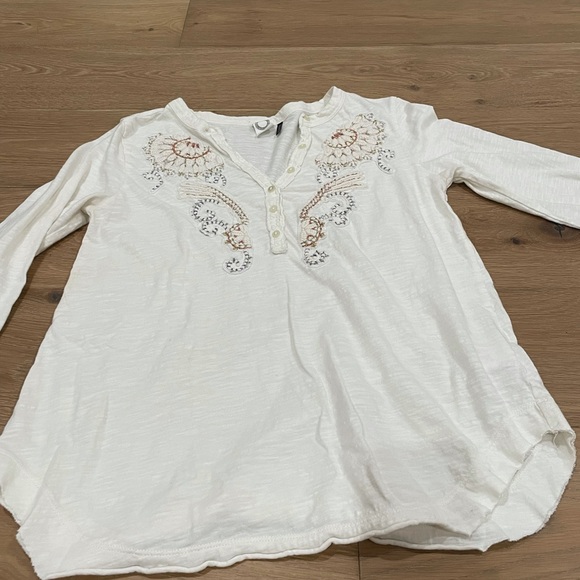 Akemi + kim anthropologie peasant 3/4 top - Picture 2 of 8